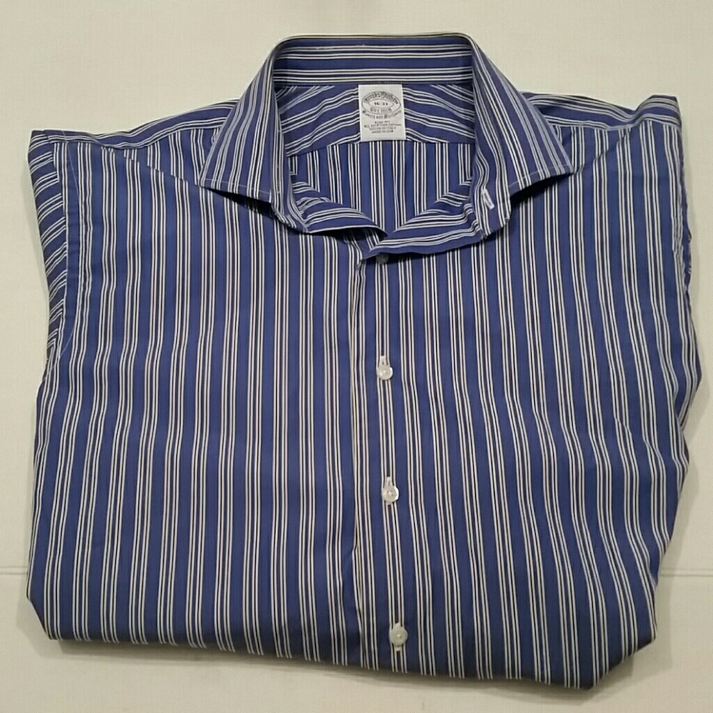 Brooks Brothers men's blue/white striped shirt